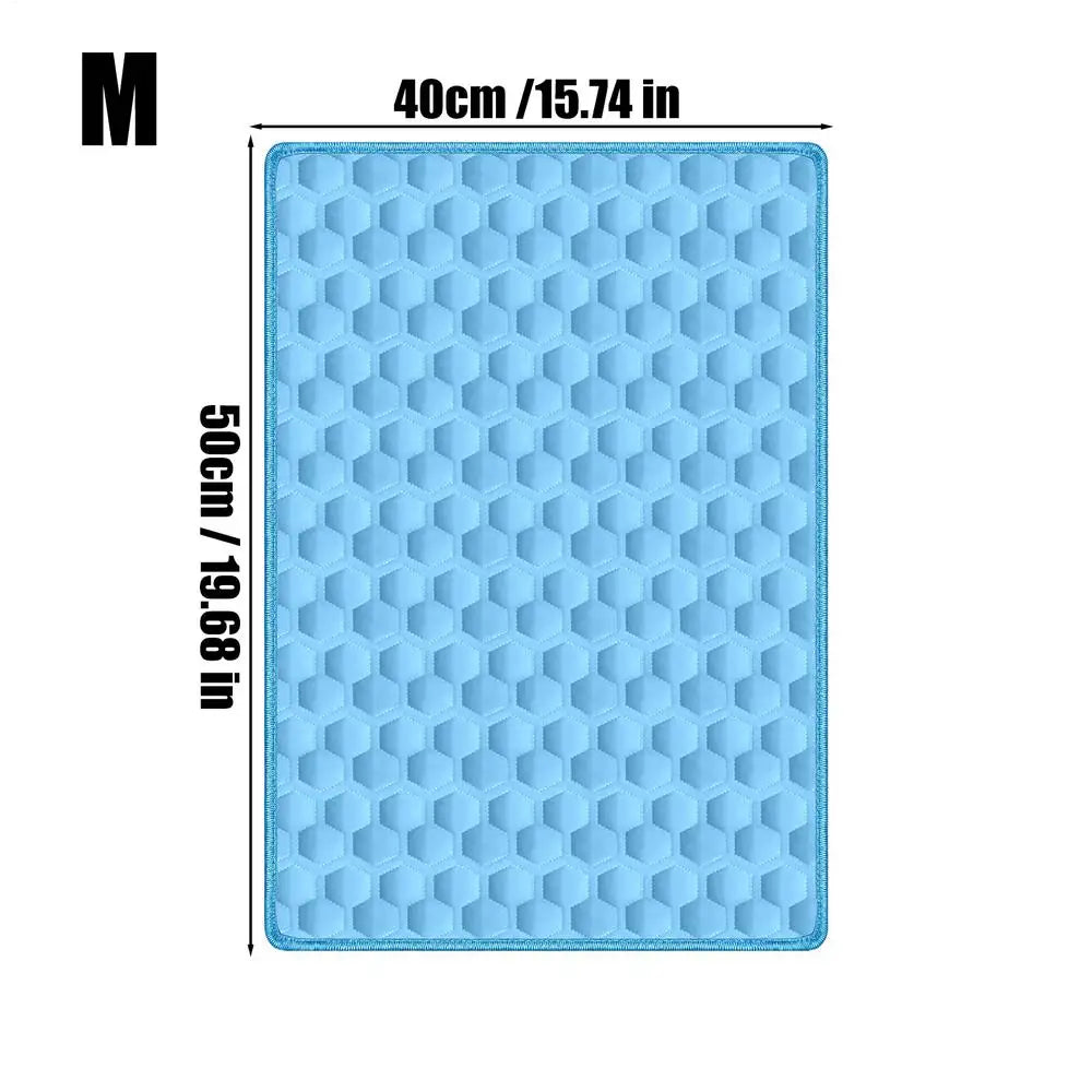 Dog Cooling Mat Hot Summer Non-Slip Cushion Pet Cats Bed Cooling Mat for Small Medium Large Breeds Animals Resting Camping
