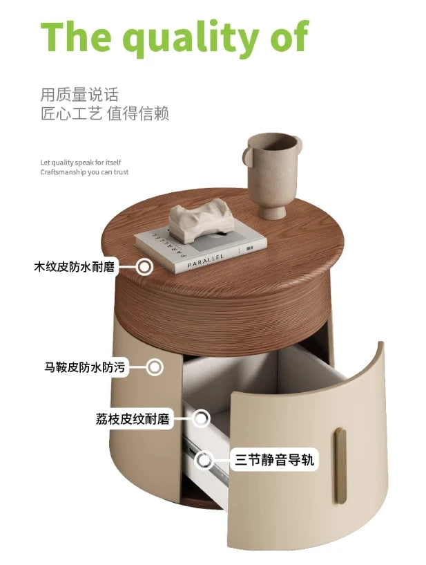 Creative Design Small Bedside Table Space Saving Drawers Storage Nightstand Unique Trendy Mesa De Noche Bedroom Furniture