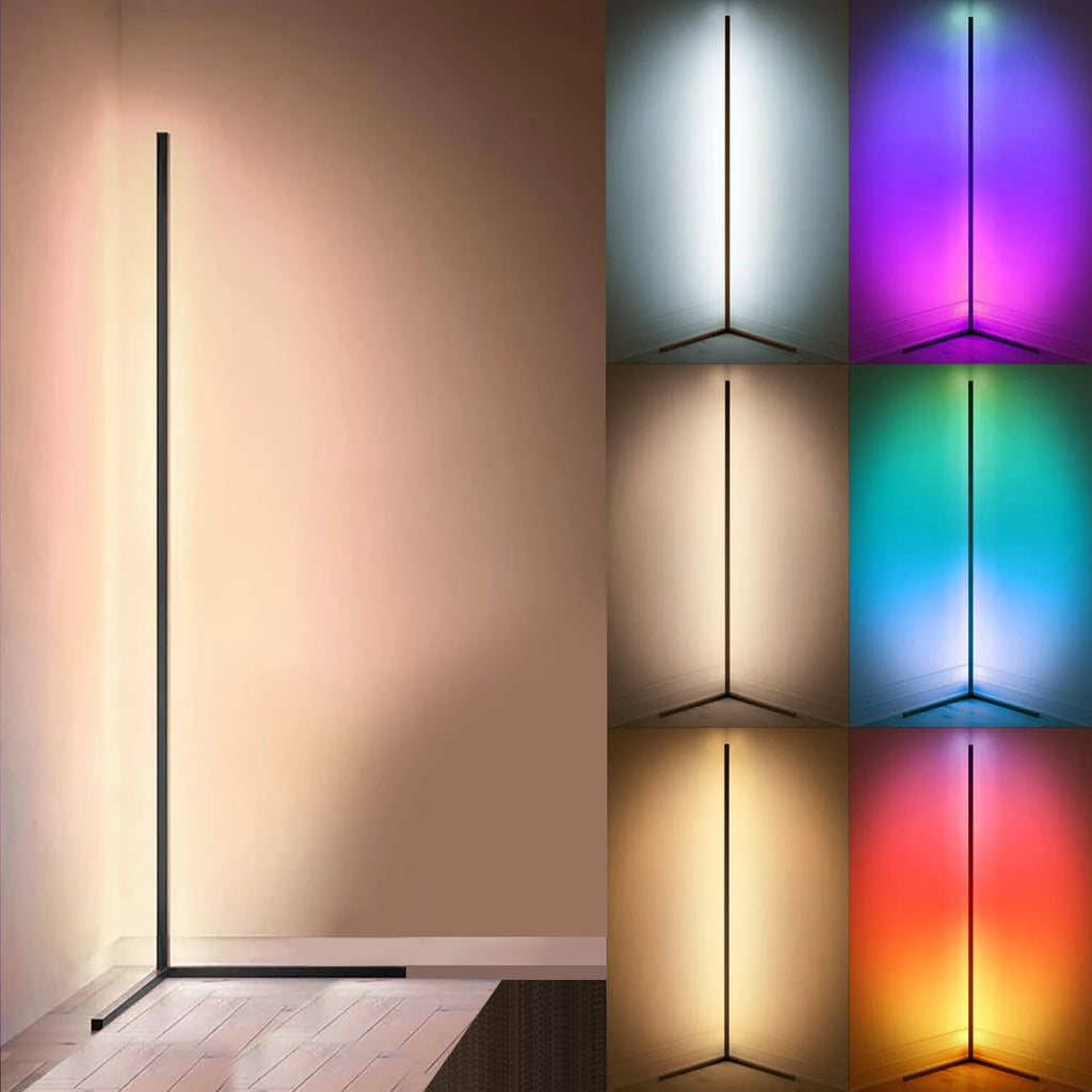 Smart Led Living Room Floor Lamp Rgb Corner Floor Lamp Music Synchronization Application Program Control Suit for Living Room