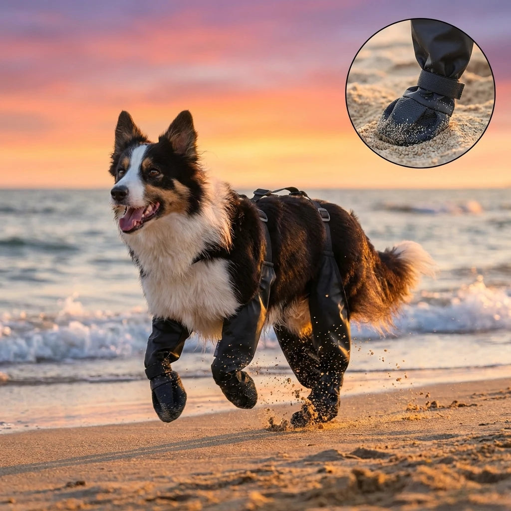 Dog Full Leg Waterproof Shoes Mud Stain Resistant Non Slip Pet Boots Protective Rain Gear For Small Medium Dogs Outdoor Walks