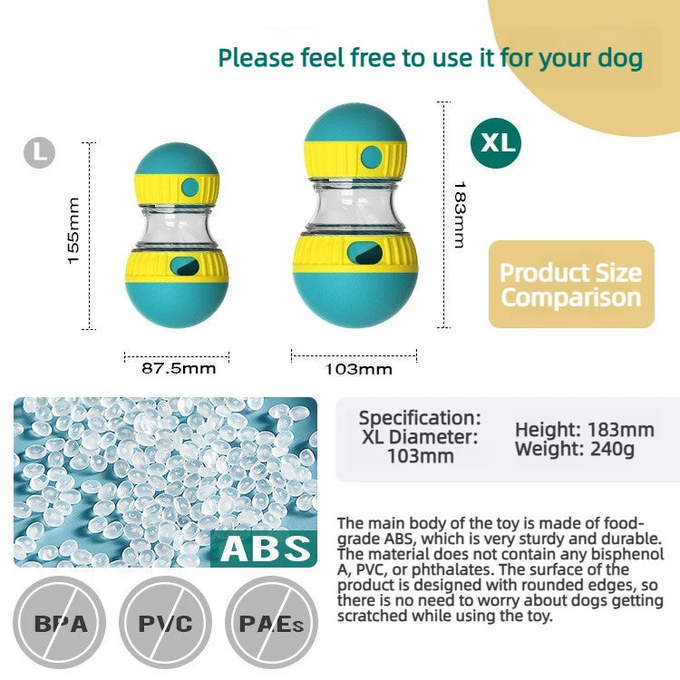 Interactive Dog Toy for Small Medium Large Dogs Cats Treat Dispenser Leaking Food Slow Feeder Pets Ball Toys Labrador Supplies