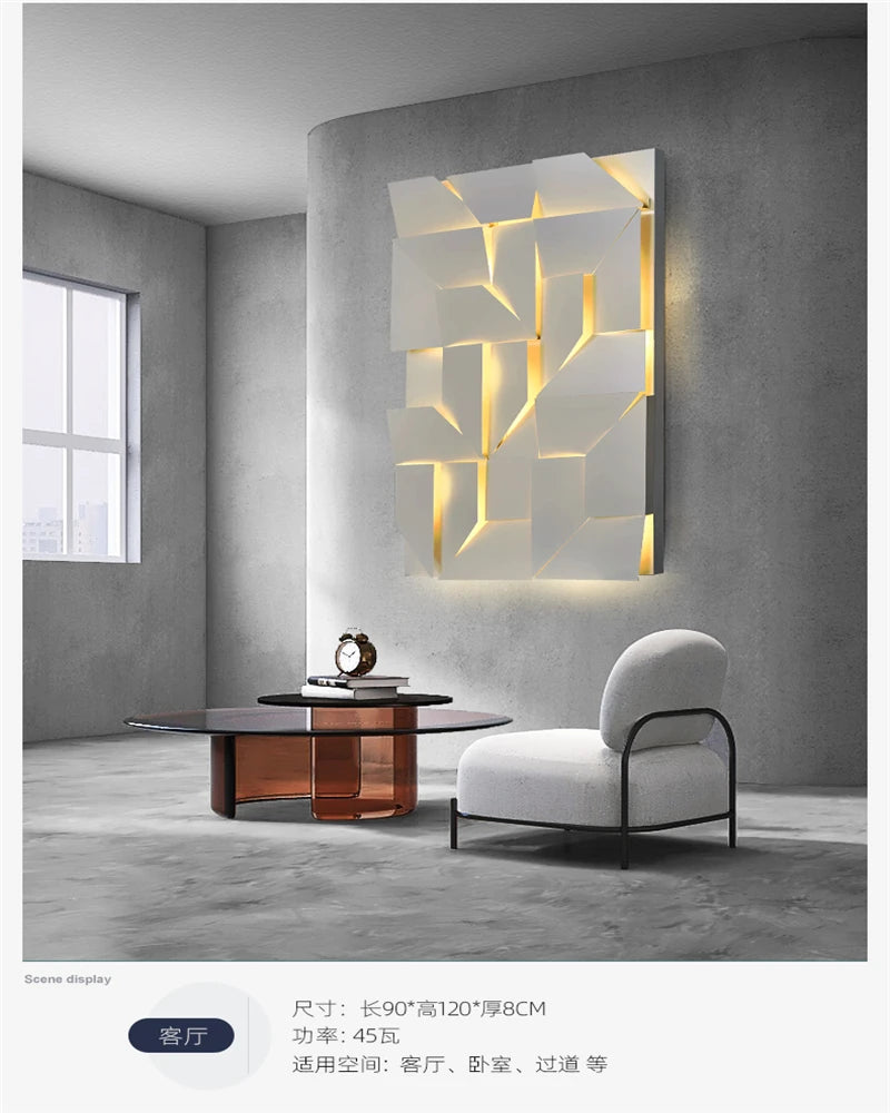 Living Room Background Wall Art Wall Lamp Minimalist Bedroom Bedside Entrance Hall Foyer Hallway Decorative Wall Painting Lamp