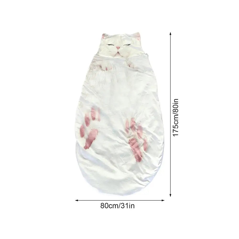 Adult Sleeping Bag Soft Warm Room Decor Cat Envelope Warm Sleeping Bag For Indoor Home Bedroom Living Room Apartment Dorm Hotel