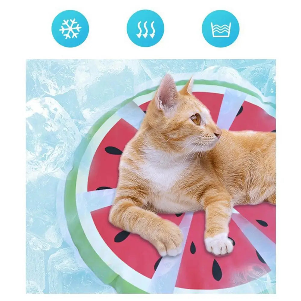 Pet Cooling Mat Cute Water Sensory Pad For Puppy Cute Fruit Pattern Cooler Cushion Pad Bed Sleeping Mattress For Dogs And Cats
