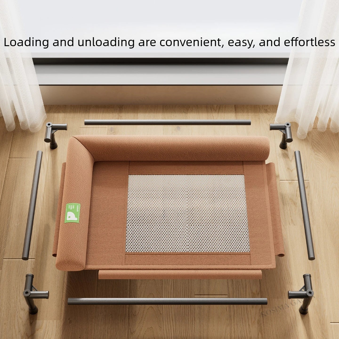 Elevated Cooling Dog Bed Pet Travel Cot with Soft Edged Pillow Breathable Hammock Bed Small for Dogs Indoor Outdoor