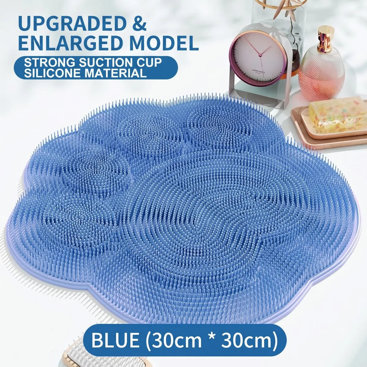 1pc Bath Massage Mat, Foot Washer, Back Scrubber, Shower Foot Mat, Bathroom Additions, Shower Supplies, Bathroom Foot Scrubber