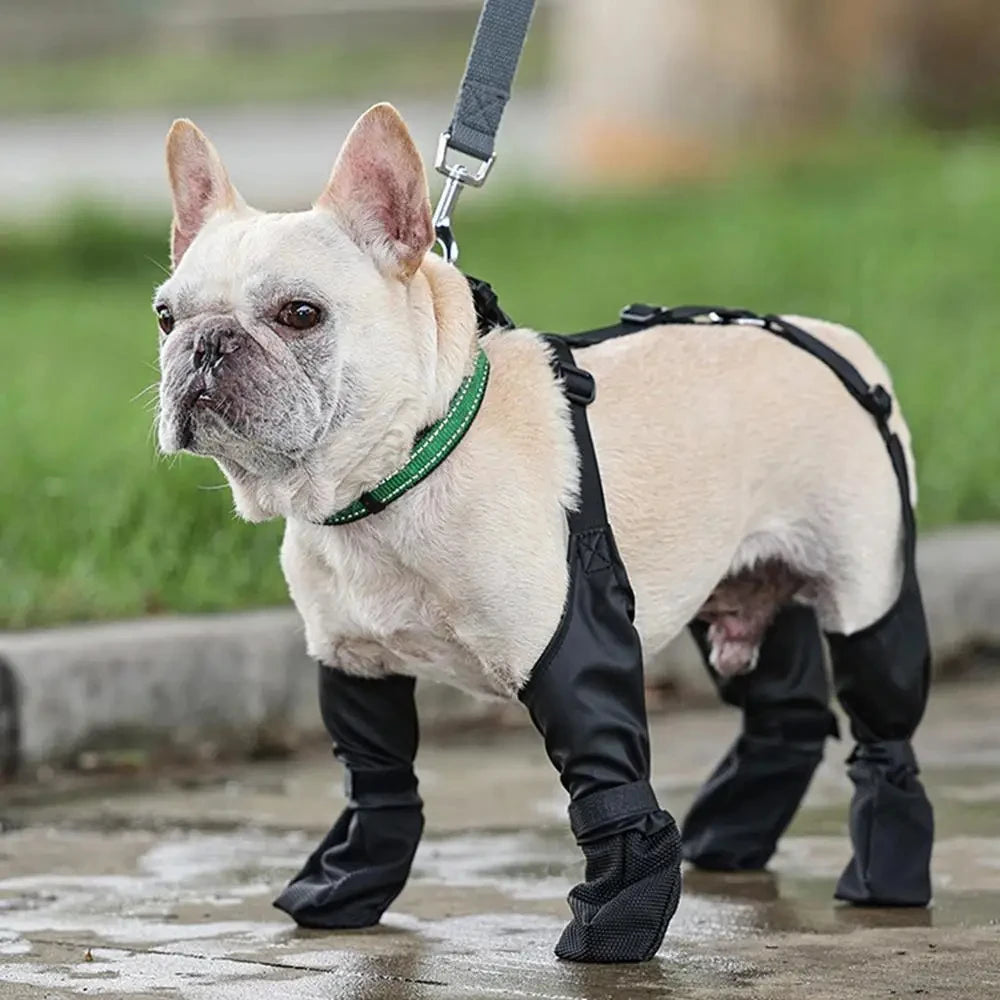 Dog Full Leg Waterproof Shoes Mud Stain Resistant Non Slip Pet Boots Protective Rain Gear For Small Medium Dogs Outdoor Walks