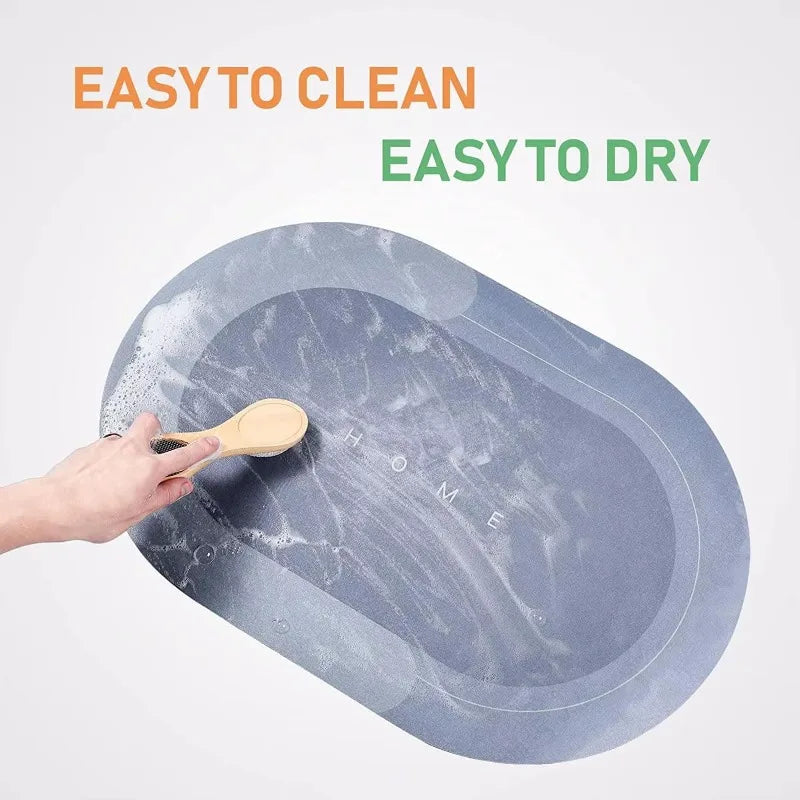 Bathroom Mat Decor Rug, Non-Slip, Quick-Drying, Stain-Resistant Bathroom Mat - Easy-Care Shower Mat for Bathroom Floors Mat