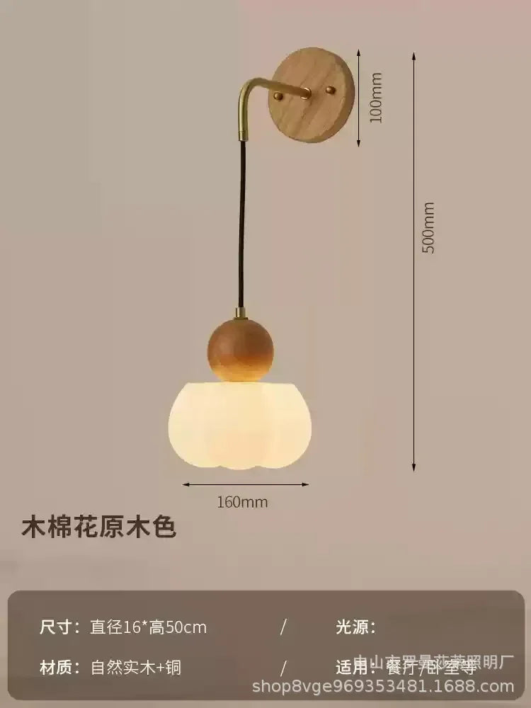 Cream Wind Bedroom Chandelier Simple Children's Bedside Chandelier Modern Creative Jack-o '-lantern Nordic Restaurant Lamps
