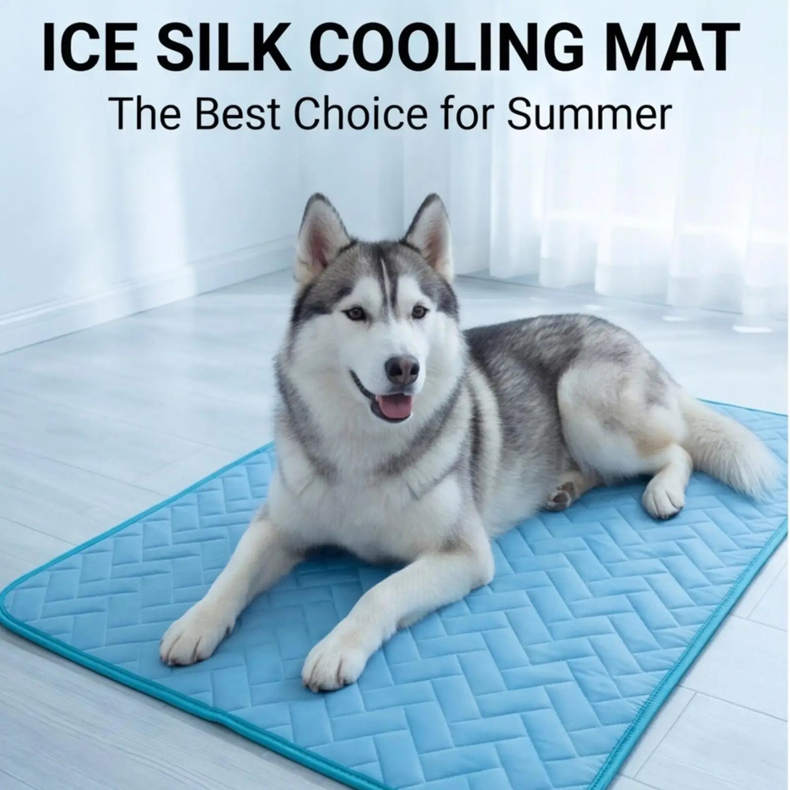 Pet Cooling Mat Pet Ice Silk Cold Pad Dog Foldable Cooling Mat for Outdoor Indoor Backyard Balcony Home Living Room Bedroom