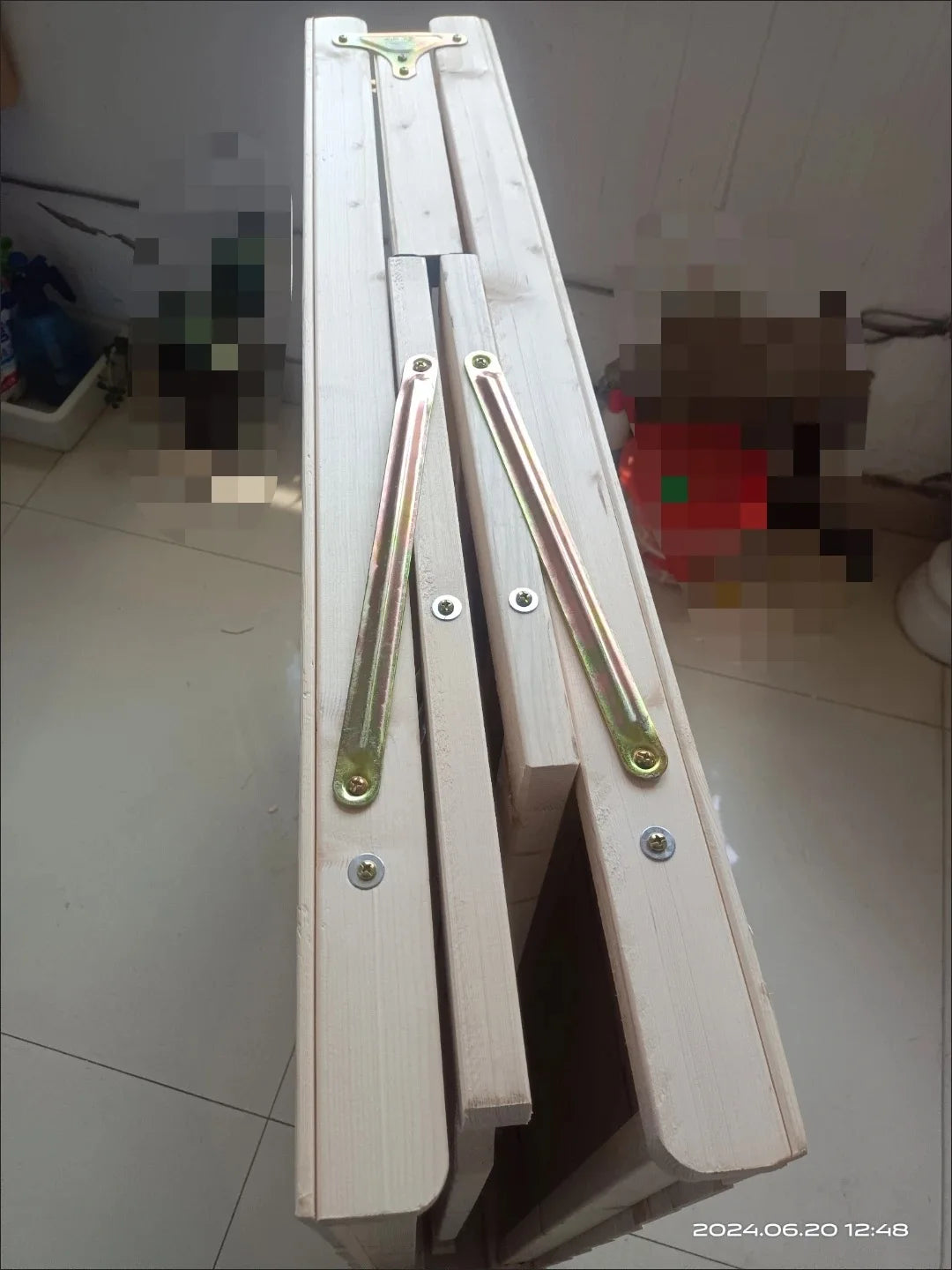 Home Bedroom Solid Wood Folding Bed for Small Apartments Rent Guest Personal Double Bed Compact Space Saving Design