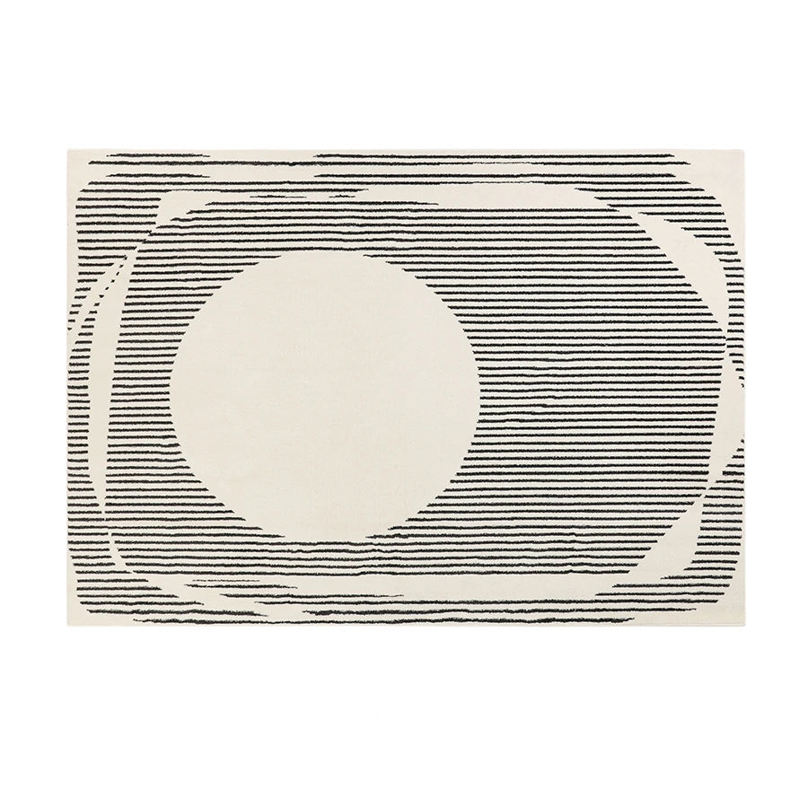 Fashion Style Carpet for Living Room Geometric Striped Decor Home Large Area Sofa Black White Rugs Bedroom Plush Non-slip Mat