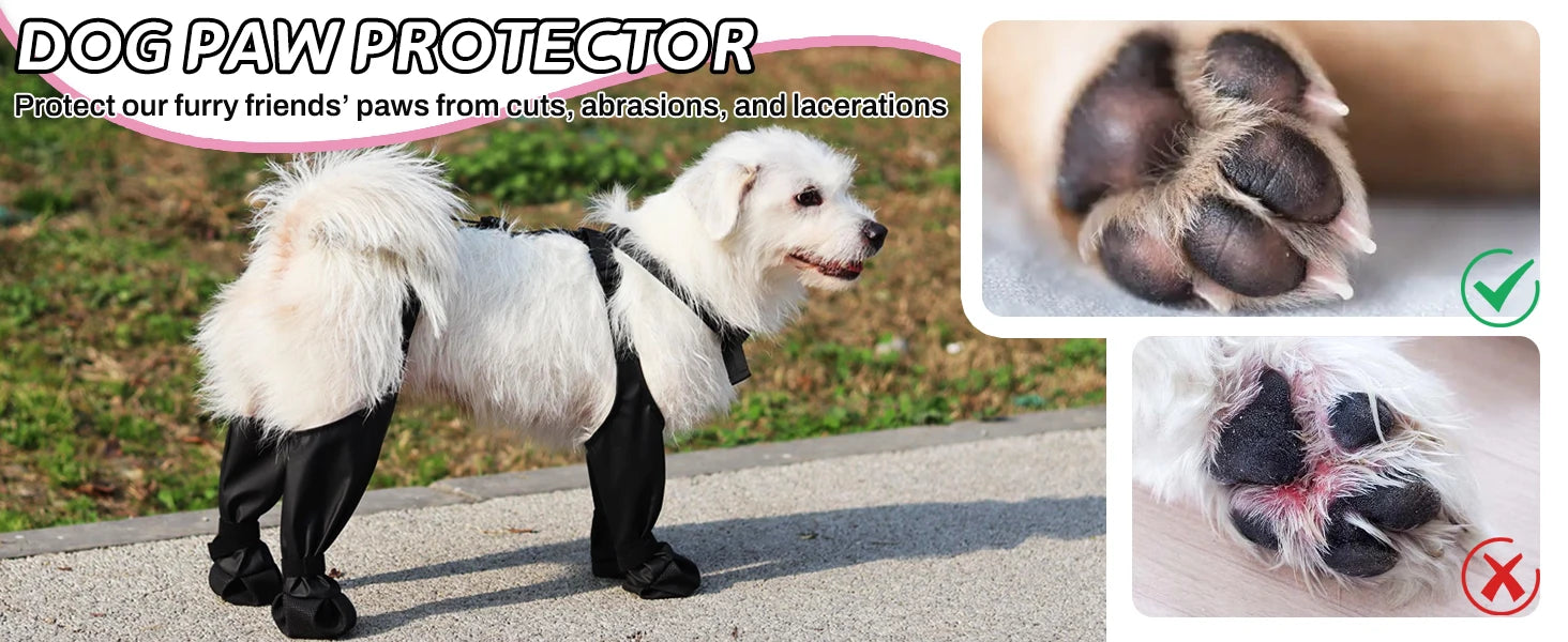 Dog Full Leg Waterproof Shoes Mud Stain Resistant Non Slip Pet Boots Protective Rain Gear For Small Medium Dogs Outdoor Walks