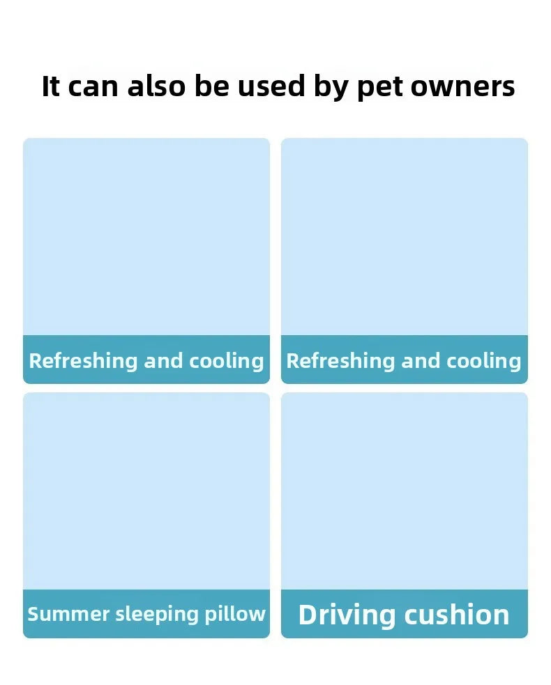 Cartoon Print Summer Cooling Mat for Dogs Cats Non-Toxic Reusable Ice Pad Pet Self-Cooling Cushion Bed