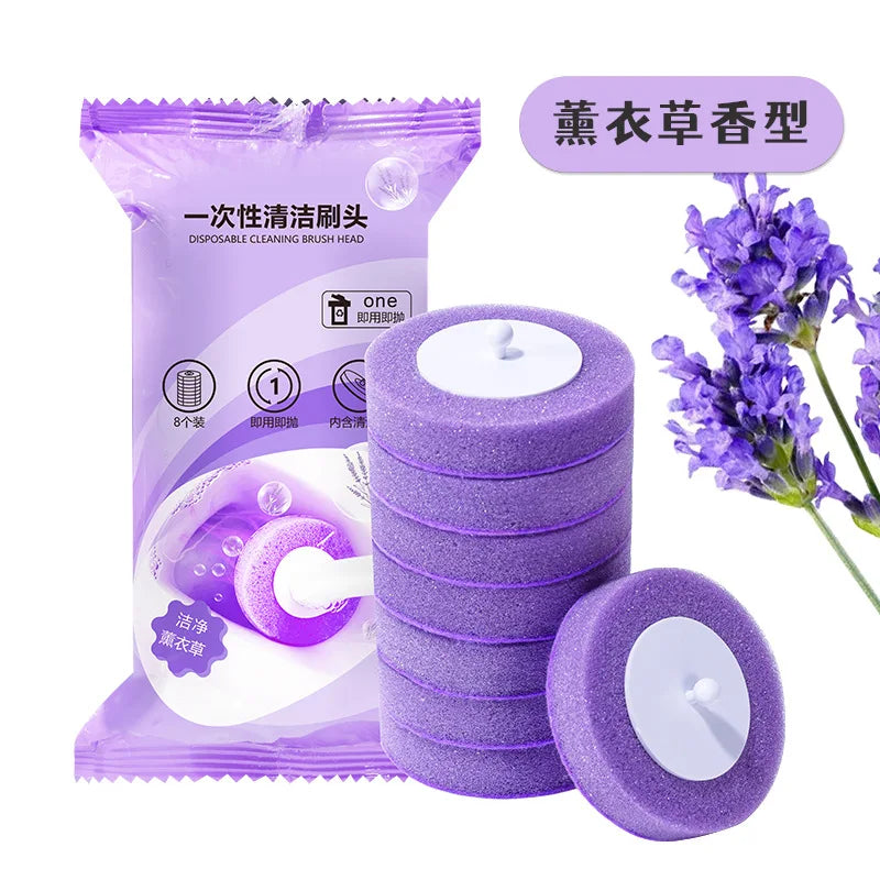 Disposable Toilet Brush Household Bathroom Wall Mounted No Dead Corners Cleaning Specialized Descaling Tool Scrubber Bowl White