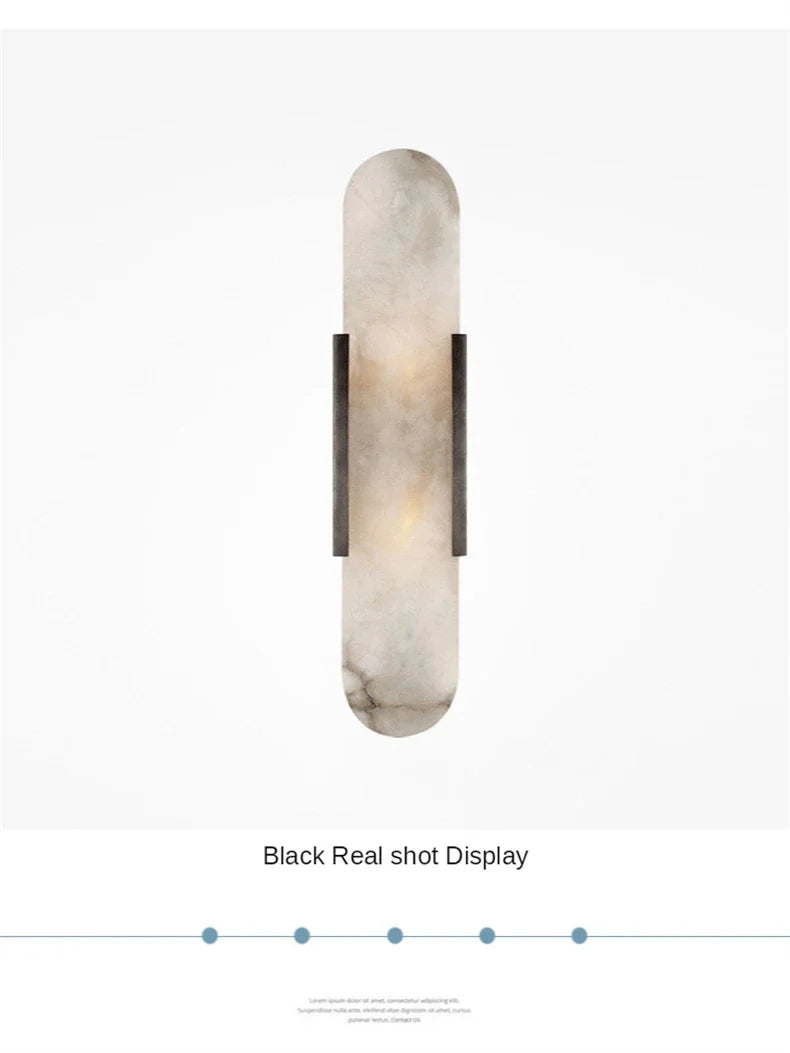 Modern Nordic High-End Marble Bedroom Bedside Lamps Living Room Wall Lighting Elegant Room Decor Marble Interior Wall Led Lights