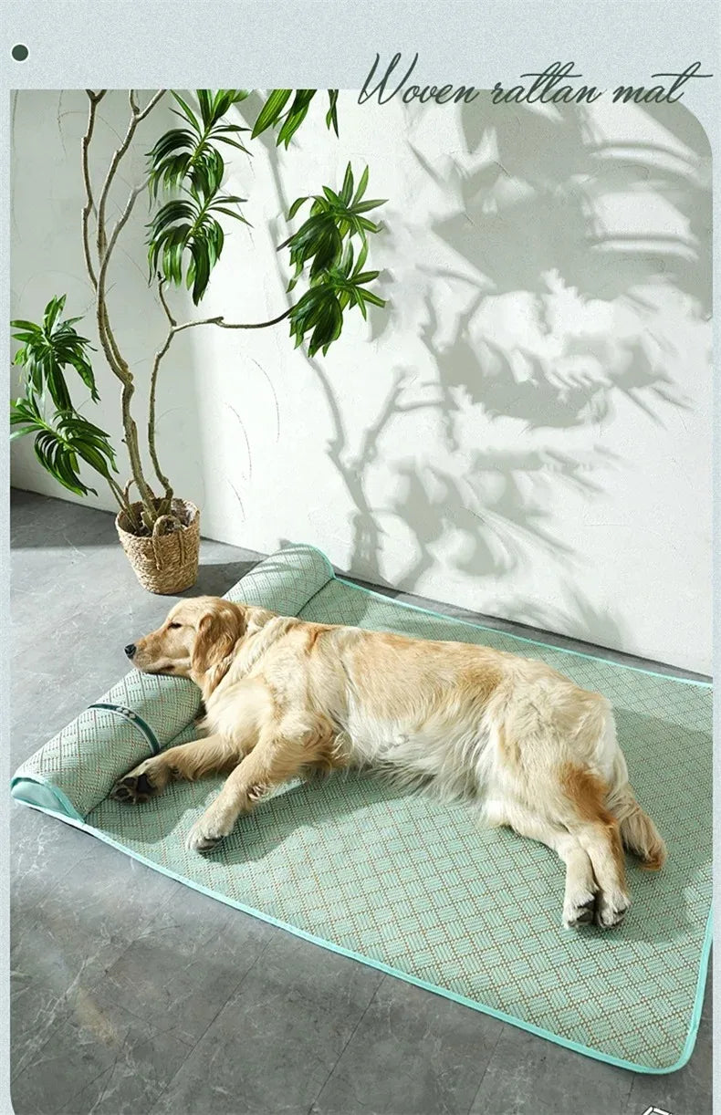 Cooling Bedding for Dogs Mat Pets Supplies Dog Beds Tiny Washable Bed Lie Outdoor House Cushion Mattress Large Pet Accessories