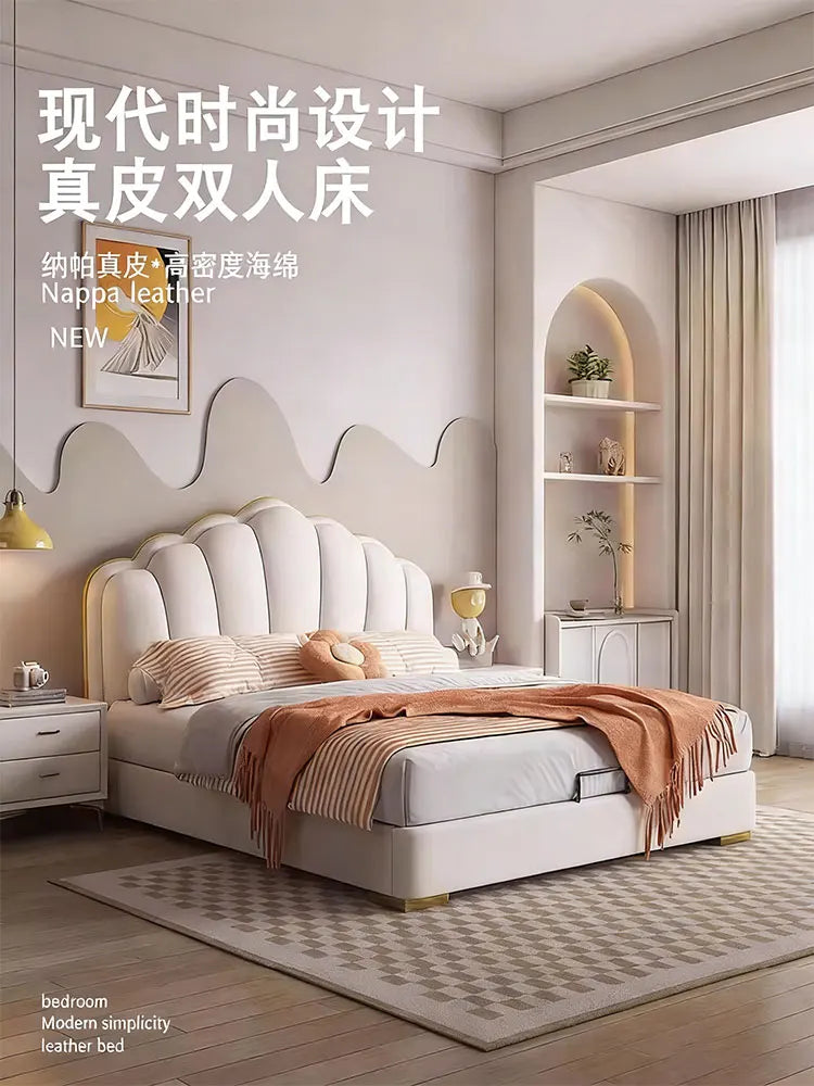Modern Wooden Bed Bedroom Princess Design Sleeping Floor Mobile Girls Luxury Bed Children Letto Matrimoniale Hotel Furniture