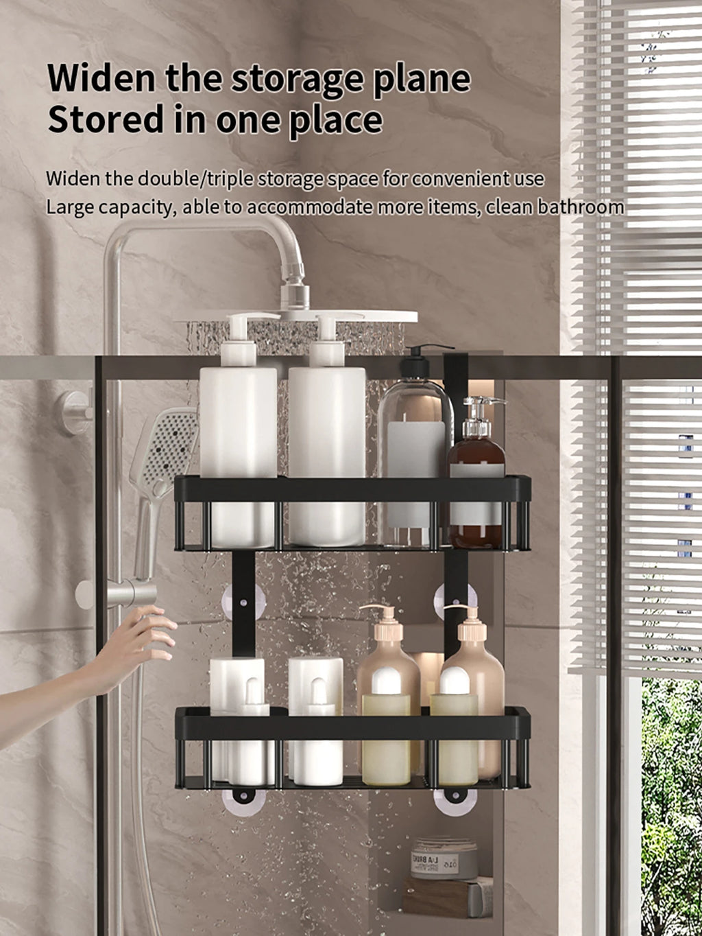 bathroom wall mounted storage rack, door mounted rack, shower gel rack, shower supplies storage rack
