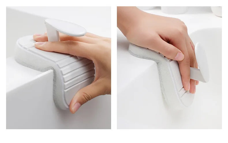 Bathroom Handheld Tub Brush Tile Scrubber Flexible Cleaning Sponge for Home Kitchen Countertop