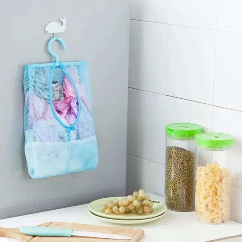 Bathroom Kids Toys Storage Bag Multifunctional Mesh Net Bag Makeup Organizer Drying Rack Balcony Socks Clothes Storage Basket