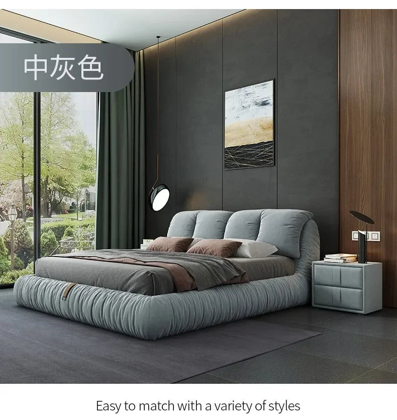 Bedroom Unique Minimalist Beds Nordic Organizer Upholstery Sleeping Fancy Bed Lounge Frames Queen 180x200cm House Accessories