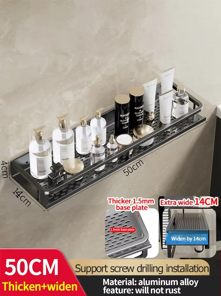 Bathroom Rack Bathroom Shelf Toilet Space Aluminum Hanging Rack Bathroom Organizer Hang on the Wall