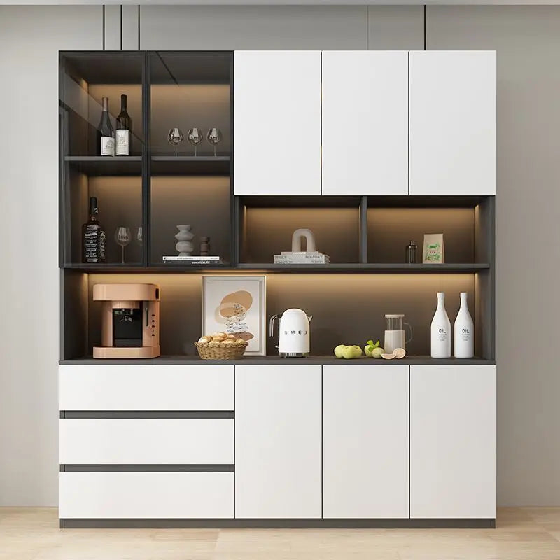 LivingRoom Cabinet Premium Solid Wood Dining Side Cabinet Integrated Household Light Luxury High-end Wine Cabinet Storage Locker