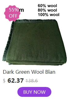 100% Wool Blankets 1.5*2/1.8*2/2*2.3m Fleece Blanket Sleeping Warm Comforter Blankets For Winter Adult Children Bedding Camping