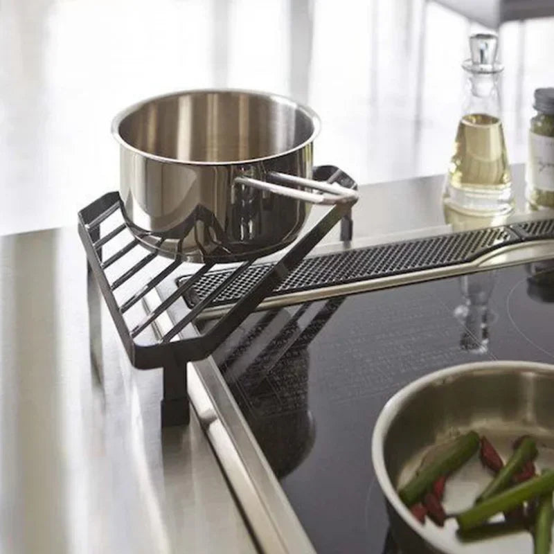 Kitchen Storage Metal Iron Single Layer Kitchen Seasoning Jar Pot Shelf Dish Drying Rack