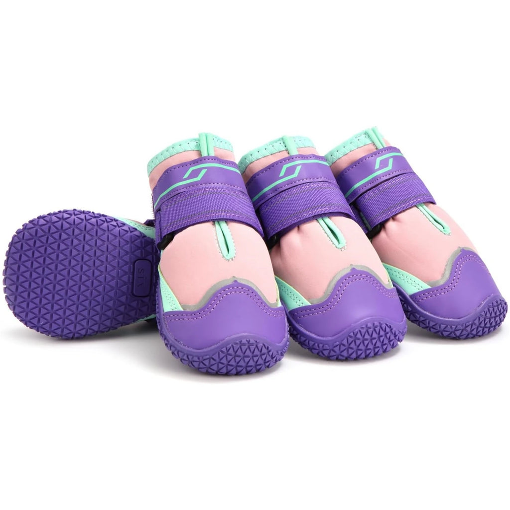Dog Shoes for Dogs, Waterproof Medium Dog Booties for Winter Snowy Day, Summer Hot Pavement, Outdoor Walking, Indoor Hardfloors