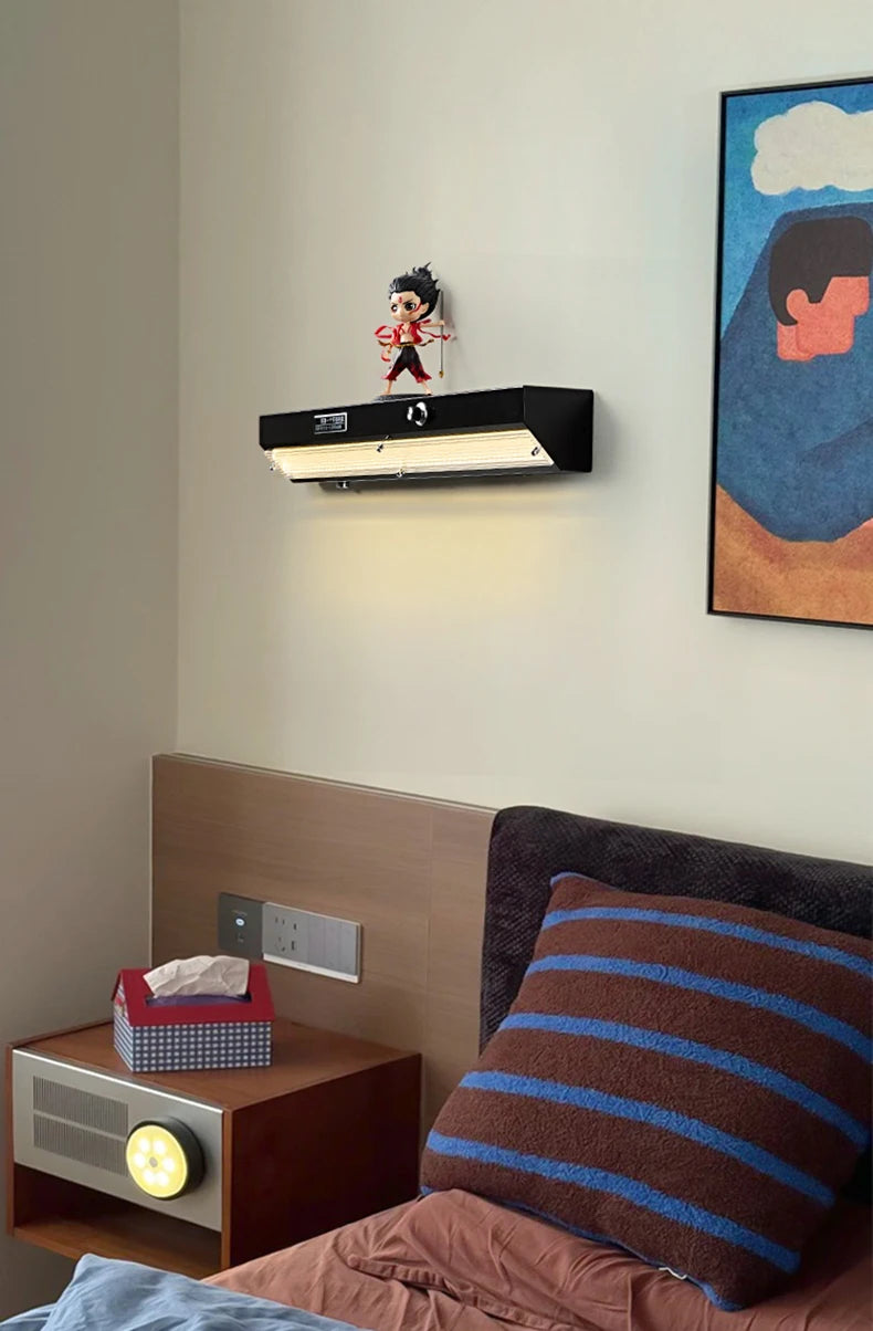 Bedroom Bedside Wall Lamps Children's Room Long Strip Lamp Retro Industrial Style Home Decor Living Room Mirror Front Wall Light