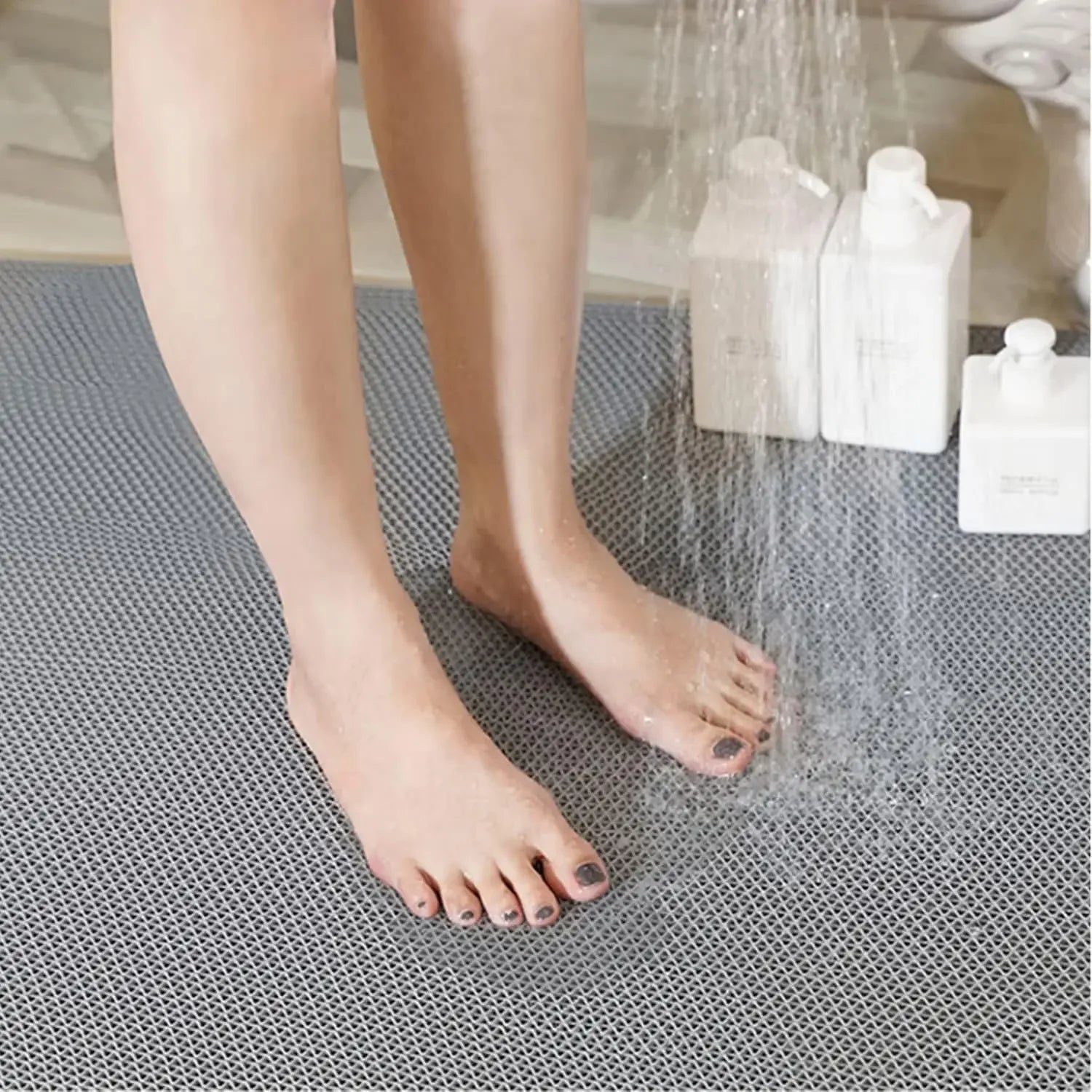 Bathroom Mat, Anti Slip Drainage, Bathroom Moisture-proof Area,door,shower Floor Mat Multifunctional Kitchen Waterproof Plastic