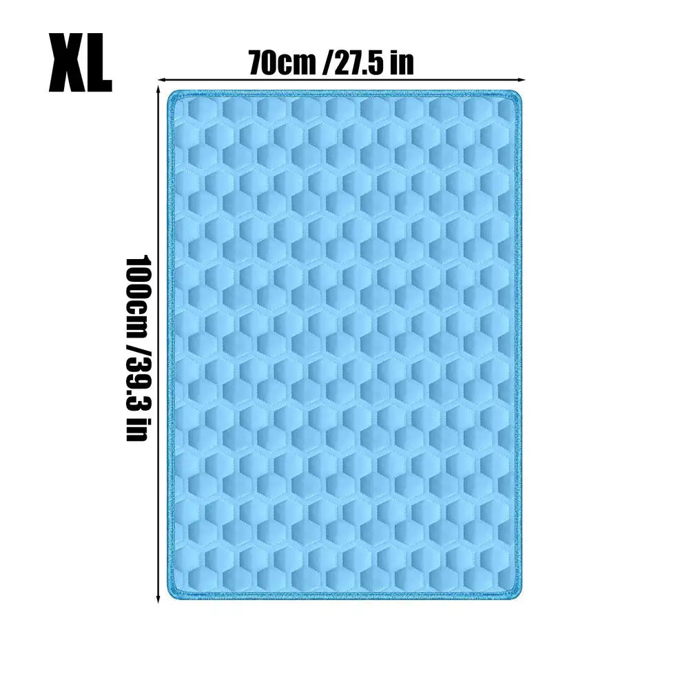 Dog Cooling Mat Hot Summer Non-Slip Cushion Pet Cats Bed Cooling Mat for Small Medium Large Breeds Animals Resting Camping