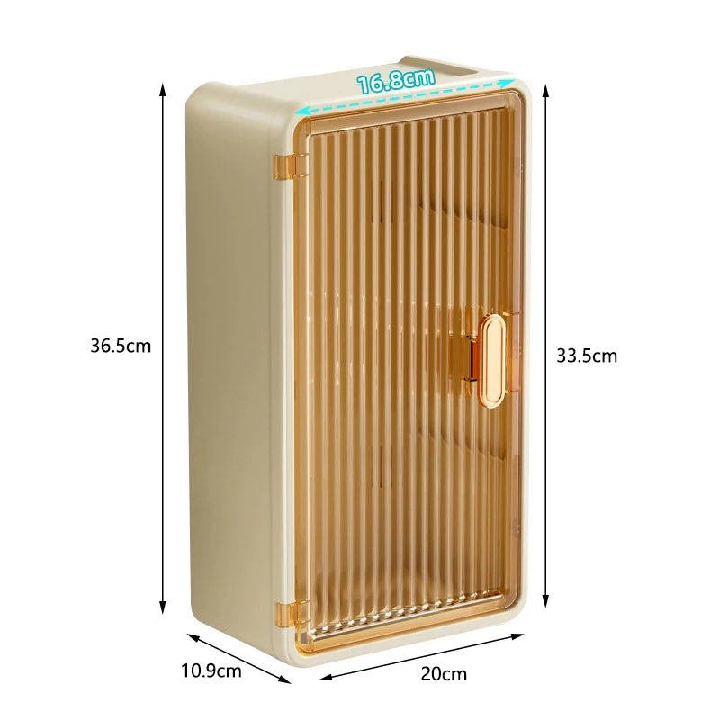 Bathroom Shelf Wall Mounted Waterproof Tissue Box Multifunctional Storage Rack for Toiletries Storage Box Shampoo Organizer