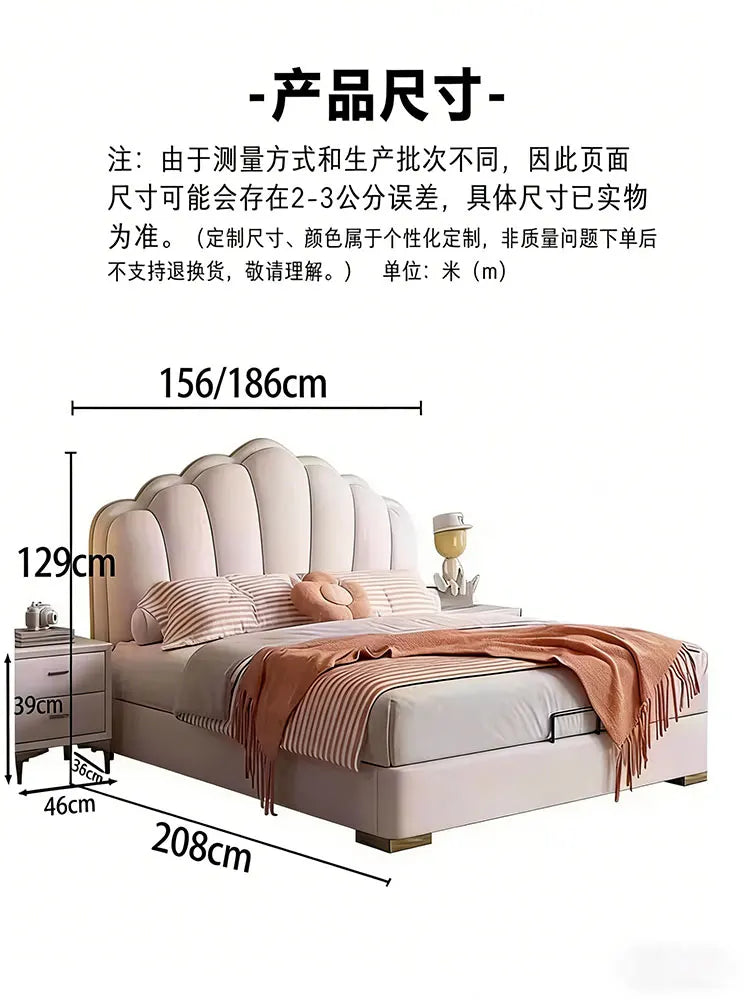 Modern Wooden Bed Bedroom Princess Design Sleeping Floor Mobile Girls Luxury Bed Children Letto Matrimoniale Hotel Furniture