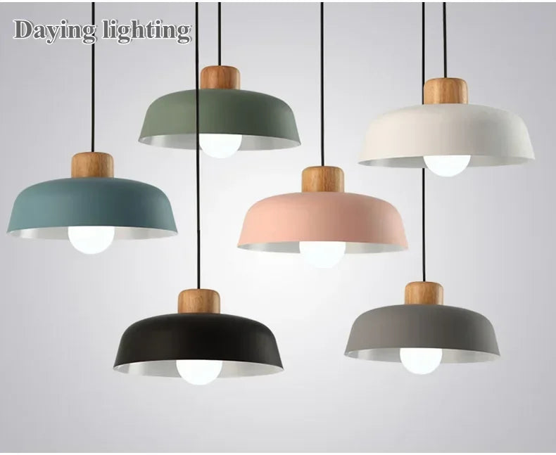 Now Nordic Lighting Modern Living Room Dining Table Lamps Simple Personality Creative Bar Bedroom Single Head Macaron Chandelier