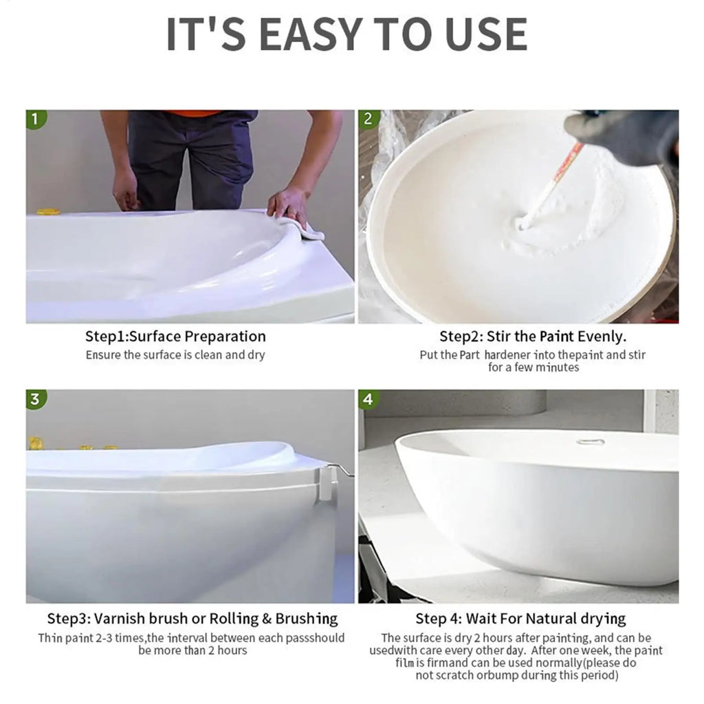Bathroom Tile Paint Kit Tile color change paint Glass ceramic renovation bathroom water based paint for Bathtubs Sink