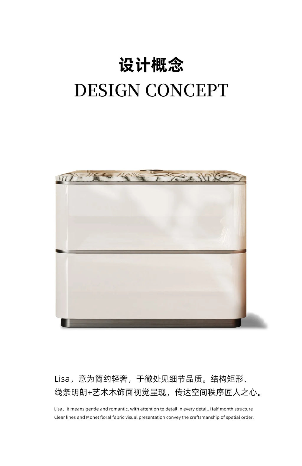 Delicacy Bedroom Nightstand Storage Drawers Classic Practical Bedside Table Aesthetic Luxury Mesitas De Noche Home Furniture