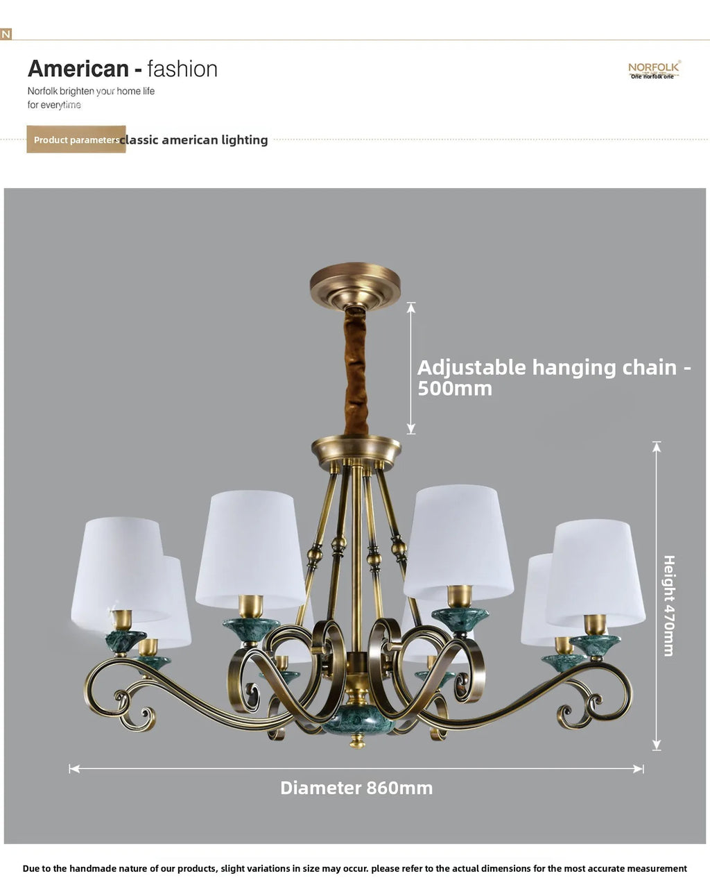 American Simple Country Living Room Bedroom Lighting Simple Pastoral Villa Hall Dining Room Light Marble All Copper Chandelier
