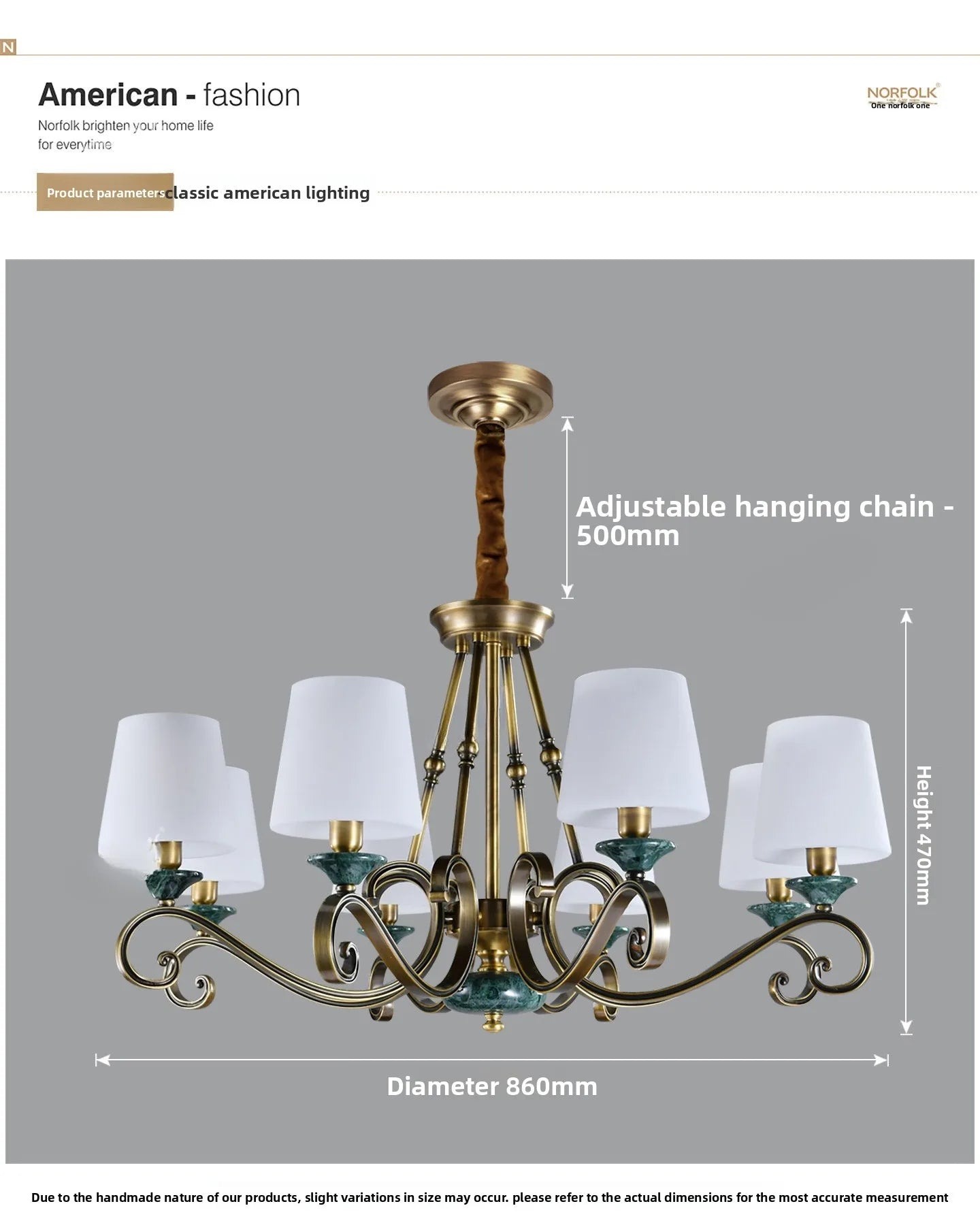 American Simple Country Living Room Bedroom Lighting Simple Pastoral Villa Hall Dining Room Light Marble All Copper Chandelier