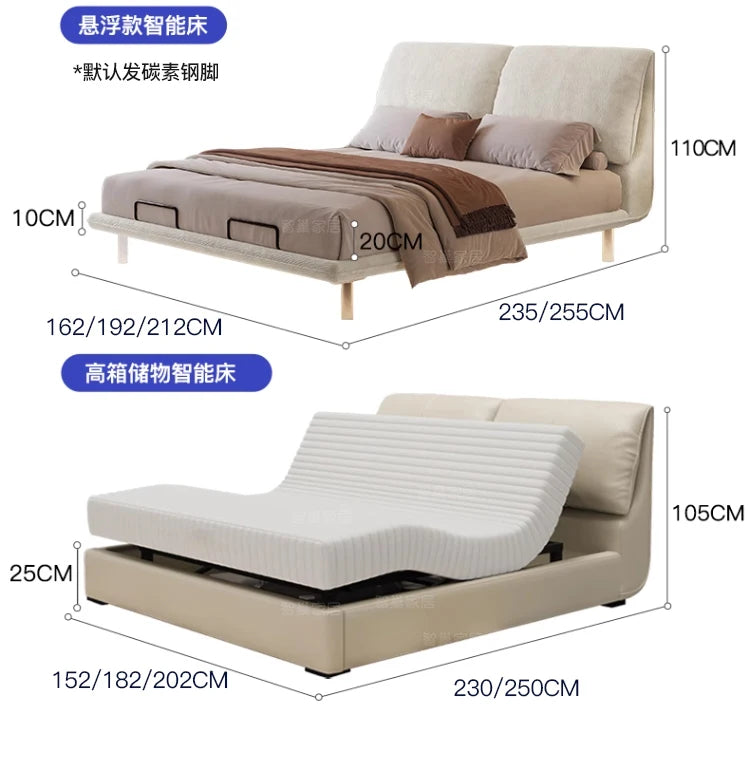 Bedroom Electric Beds Leg Support Dressing French Frame Bed Headboards Double Lounge Camas Matrimonial House Accessories