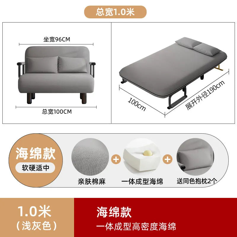 Portable Bedroom Folding Bed Single Pliable Office Sofa Folding Bed Guest Adults Cama Plegable Para Dormir Furniture Home