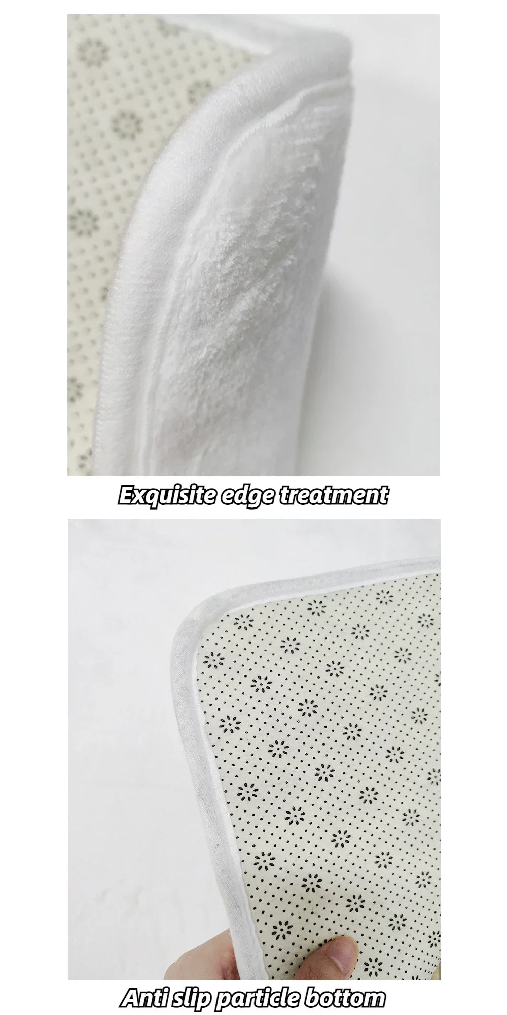 Luxury Classical Round Living Room Rug Simple Black White Bedroom Carpet Toilet Washroom Decoration Rugs Comfortable Floor Mats