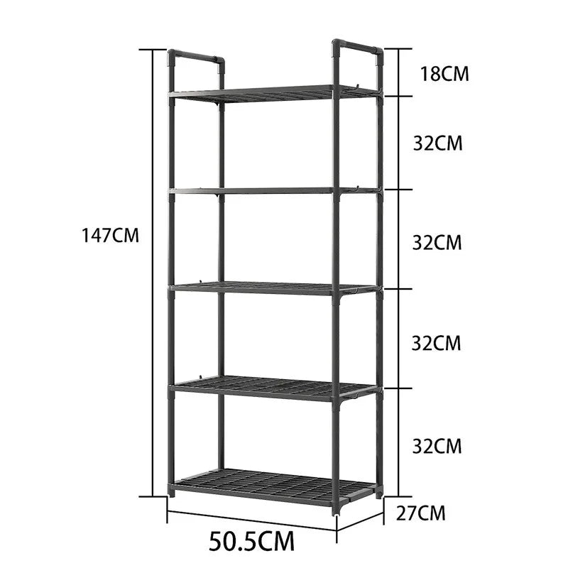 Kitchen storage rack - a multi-level, multi-functional home storage and organizing stand for floors