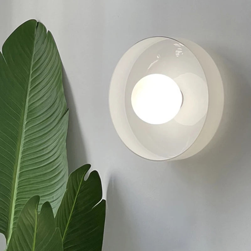Wall Lamp Minimalist Room Decoration Ceiling Lights For Bedroom Living Room Study Indoor Home Round Glass Illumination Luminaire