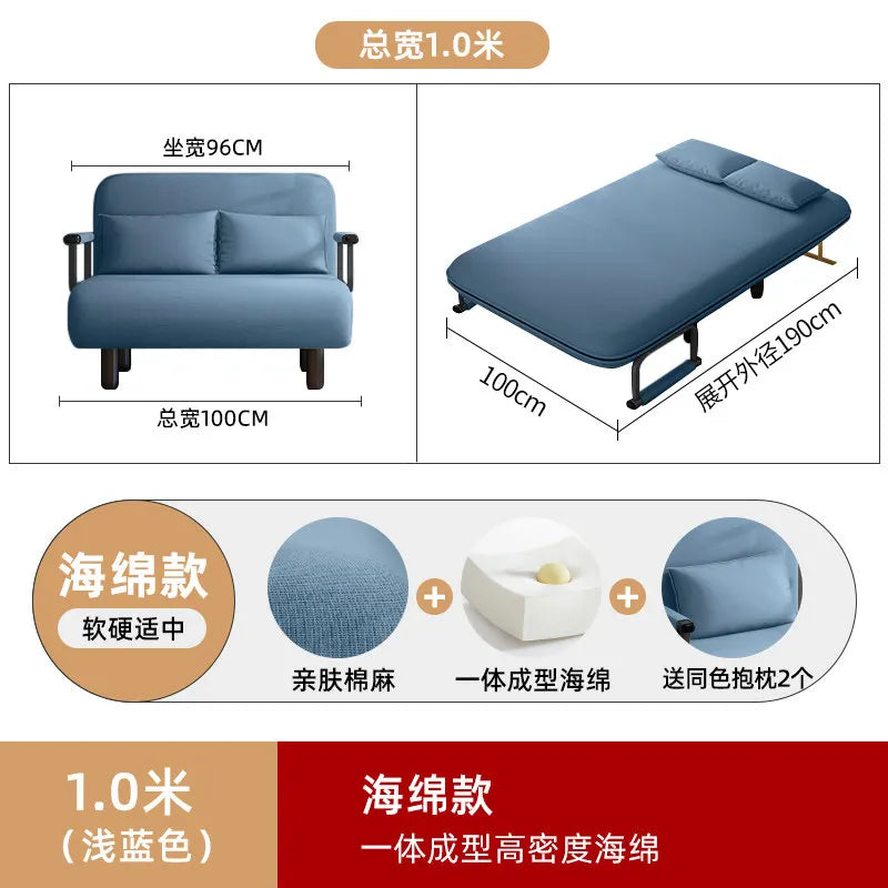Portable Bedroom Folding Bed Single Pliable Office Sofa Folding Bed Guest Adults Cama Plegable Para Dormir Furniture Home