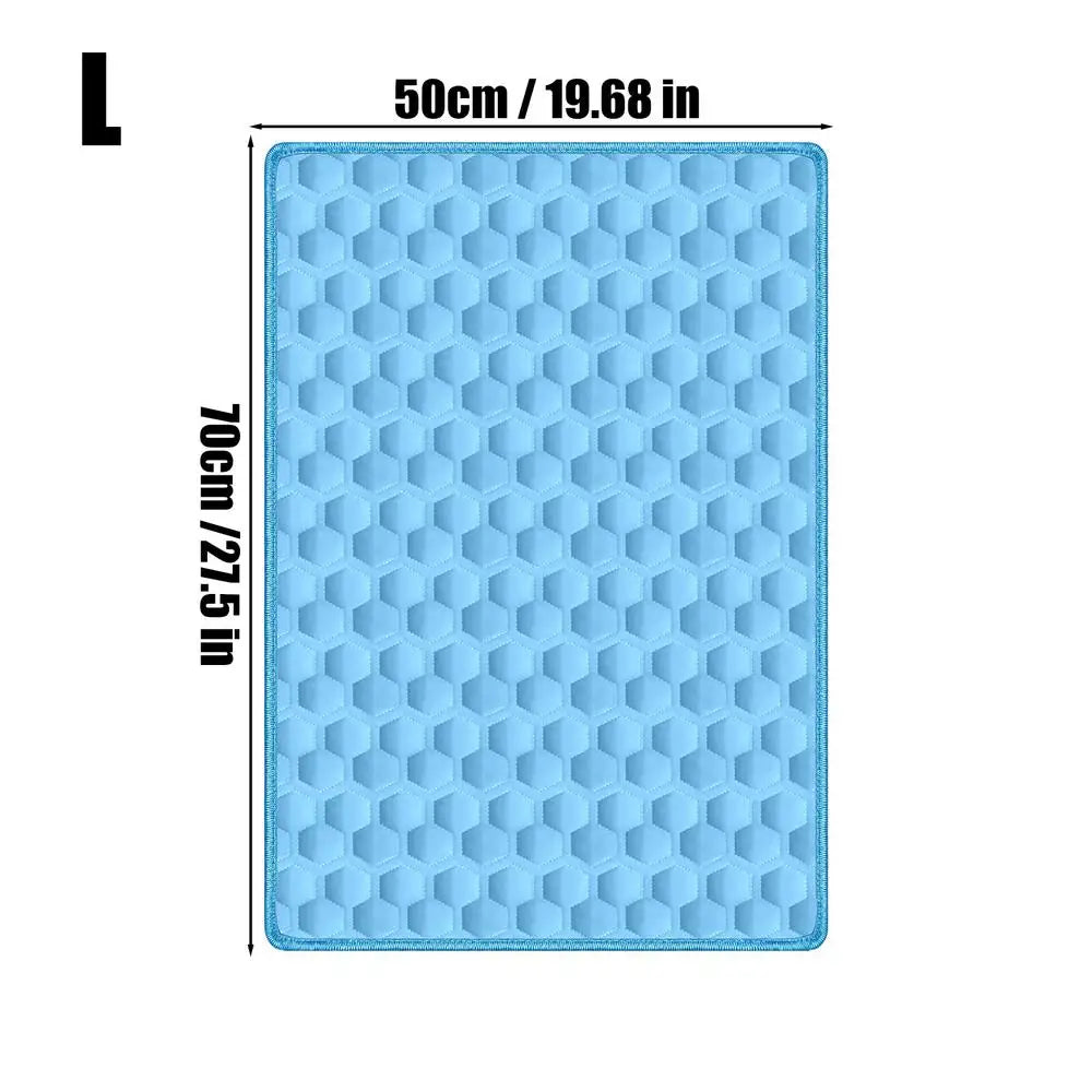 Dog Cooling Mat Hot Summer Non-Slip Cushion Pet Cats Bed Cooling Mat for Small Medium Large Breeds Animals Resting Camping