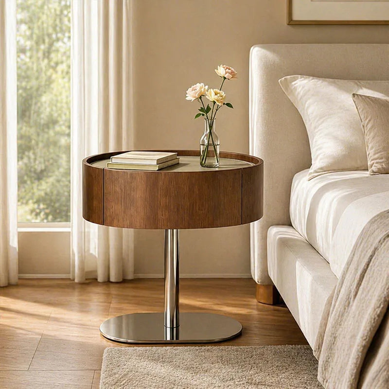 Bedroom With Drawers Bedside Table Trendy Italian Minimalist Space Saving Nightstand Premium Aesthetic Velador Home Furniture