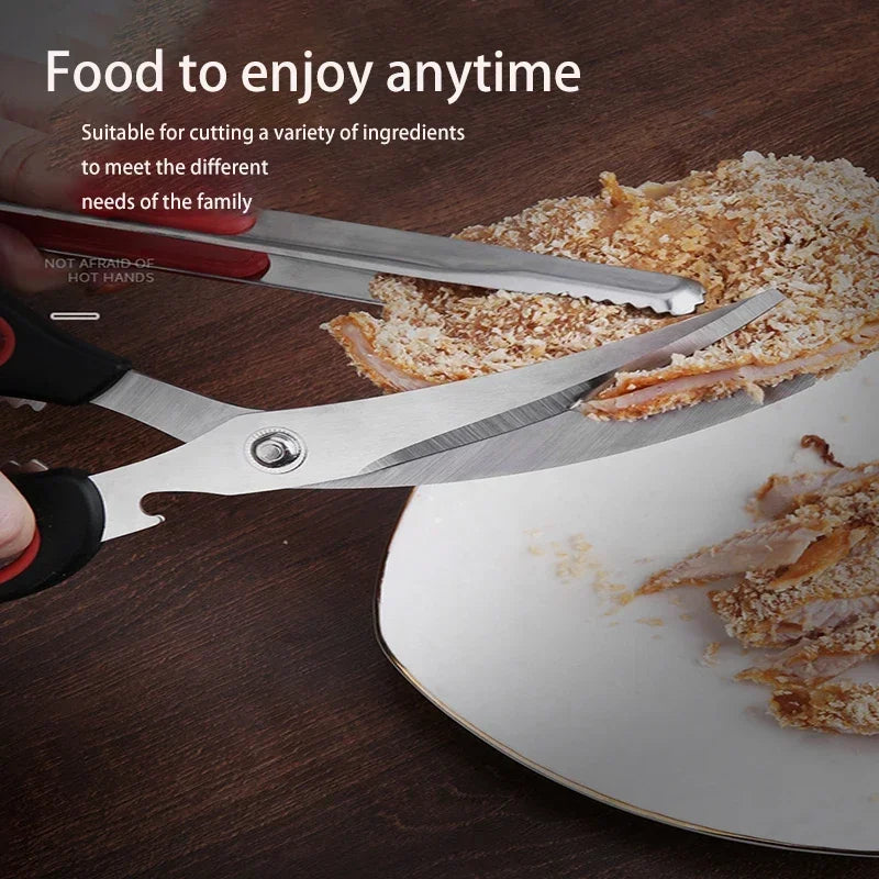 Kitchen Scissors Multi-Functional Stainless Steel Household Scissors for Cutting Chicken and Fish Special Shears